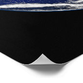 Blauer Marmor Poster (Ecke)