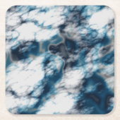 Blauer Marmor Rechteckiger Pappuntersetzer (Vorderseite)