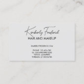 Blauer Marmor Retro Wavy Strip Fein modernes Desig Visitenkarte (Rückseite)