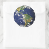 Blauer Marmor Runder Aufkleber (Tasche)