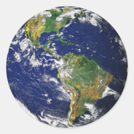 Blauer Marmor Runder Aufkleber