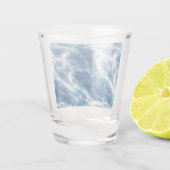 Blauer Marmor Schnapsglas (Rückseite)