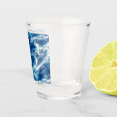 Blauer Marmor Schnapsglas (Rechts)