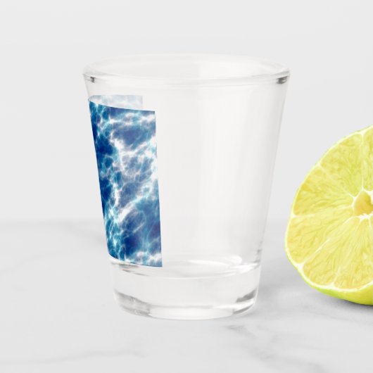 Blauer Marmor Schnapsglas (Rechts)