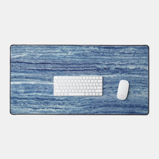 Blauer Marmor Schreibtischunterlage (Tastatur & Maus)