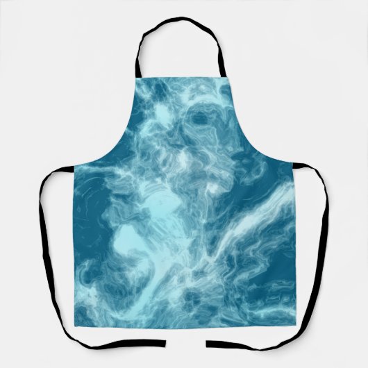 Blauer Marmor Schürze (Vorderseite)