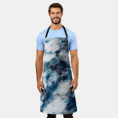 Blauer Marmor Schürze (Getragen)