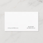 Blauer Marmor | Schwarz Visitenkarte (Rückseite)