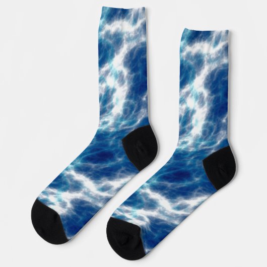 Blauer Marmor Socken (Linkes Detail)