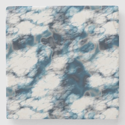 Blauer Marmor Steinuntersetzer (Vorderseite)