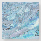 Blauer Marmor Steinuntersetzer (Vorderseite)