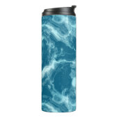 Blauer Marmor Thermosbecher (Nach links gedreht)