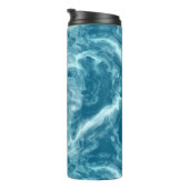 Blauer Marmor Thermosbecher (Nach rechts gedreht)