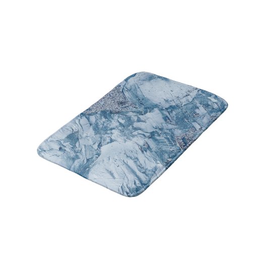 Blauer Marmor und Glitzer Badematte (Schrägansicht)