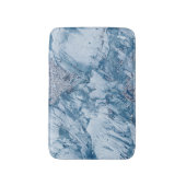 Blauer Marmor und Glitzer Badematte (Vorderseite Vertikal)