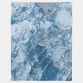Blauer Marmor und Glitzer Fleecedecke (Vorderseite)