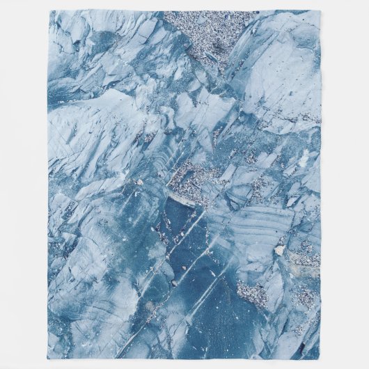 Blauer Marmor und Glitzer Fleecedecke (Vorderseite)