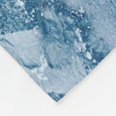 Blauer Marmor und Glitzer Fleecedecke (Ecke)
