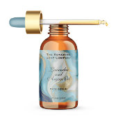 Blauer Marmor und Gold Kosmetik Dropper Flasche Adressaufkleber