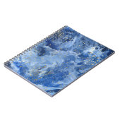 Blauer Marmor und goldene Textur Notizblock (Linke Seite)