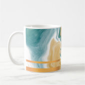 Blauer Marmor und goldgeraffte Tasse (Links)