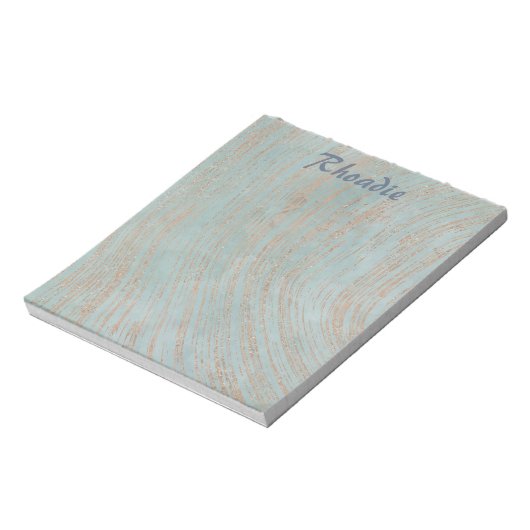 Blauer Marmor und Kupfer Notizblock (Rotiert)