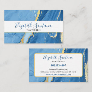 Blauer Marmor Visitenkarte