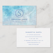 Blauer Marmor Visitenkarte (Vorne/Hinten)