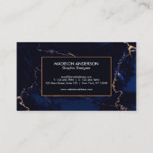 Blauer Marmor Visitenkarte (Rückseite)