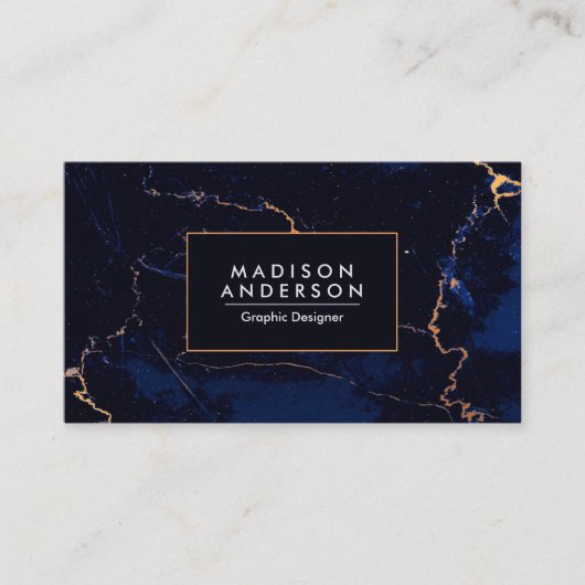 Blauer Marmor Visitenkarte (Vorderseite)