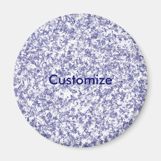 Blauer Marmor - Vorlage Magnet (Vorne)