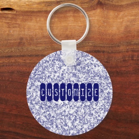 Blauer Marmor - Vorlage Schlüsselanhänger (Vorderseite)