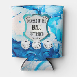 Blauer Marmor Wasserfarbe Bunco Sisterhood Dosenkühler