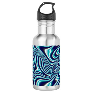 Blauer Marmoranstrich Edelstahlflasche