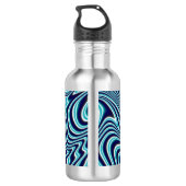 Blauer Marmoranstrich Edelstahlflasche (Rückseite)