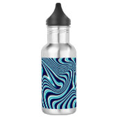 Blauer Marmoranstrich Edelstahlflasche (Links)