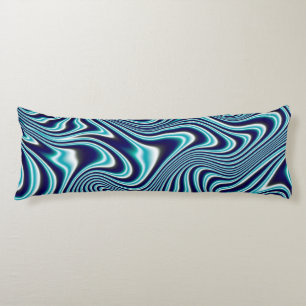 Blauer Marmoranstrich Seitenschläferkissen