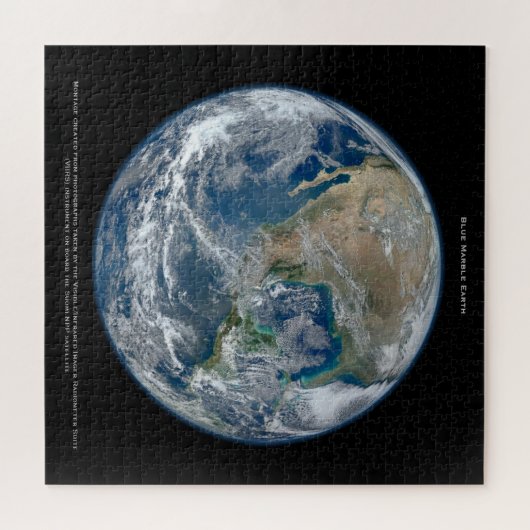 Blauer Marmorboden Puzzle (Horizontal)