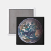 Blauer Marmorboden (Western Hemisphäre) Magnet (Vorderseite/Rückseite)
