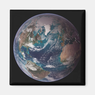 Blauer Marmorboden (Western Hemisphäre) Magnet