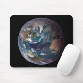 Blauer Marmorboden (Western Hemisphäre) Mousepad (Mit Mouse)