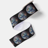 Blauer Marmorboden (Western Hemisphäre) Satinband (Rückseite)