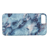 Blauer MarmoriPhone 7 Kasten Case-Mate iPhone Hülle (Rückseite (Horizontal))