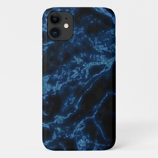 Blauer MarmorIphone Kasten Case-Mate iPhone Hülle (Rückseite)