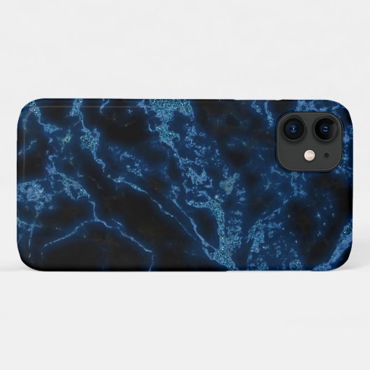 Blauer MarmorIphone Kasten Case-Mate iPhone Hülle (Rückseite (Horizontal))