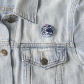 Blauer Marmorit Planet Erde Button (Beispiel)