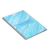 Blauer Marmormuster Notizblock (Rechte Seite)
