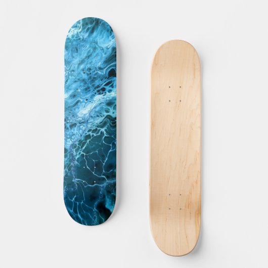 Blauer Marmorschlauch Skateboard (Vorderseite)
