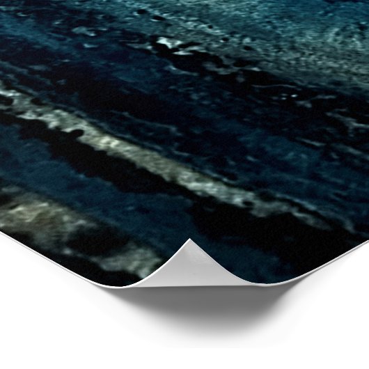 Blauer Marmorstein Poster (Ecke)