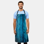 Blauer Marmorstein Schürze (Getragen)